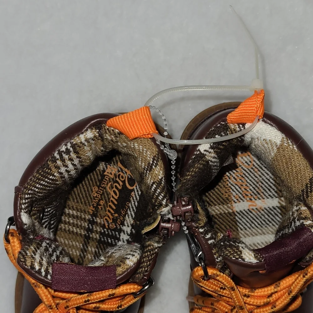 NWOT Original Penguin London Boots Brown w/ Side Zipper Boys' Size 9 - Picture 7 of 10